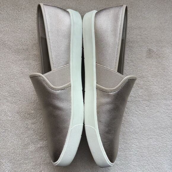 Vince Preston Gold Metallic Leather Slip On Sneaker Flat Comfort Shoe EU 38 US 8 - Picture 6 of 16